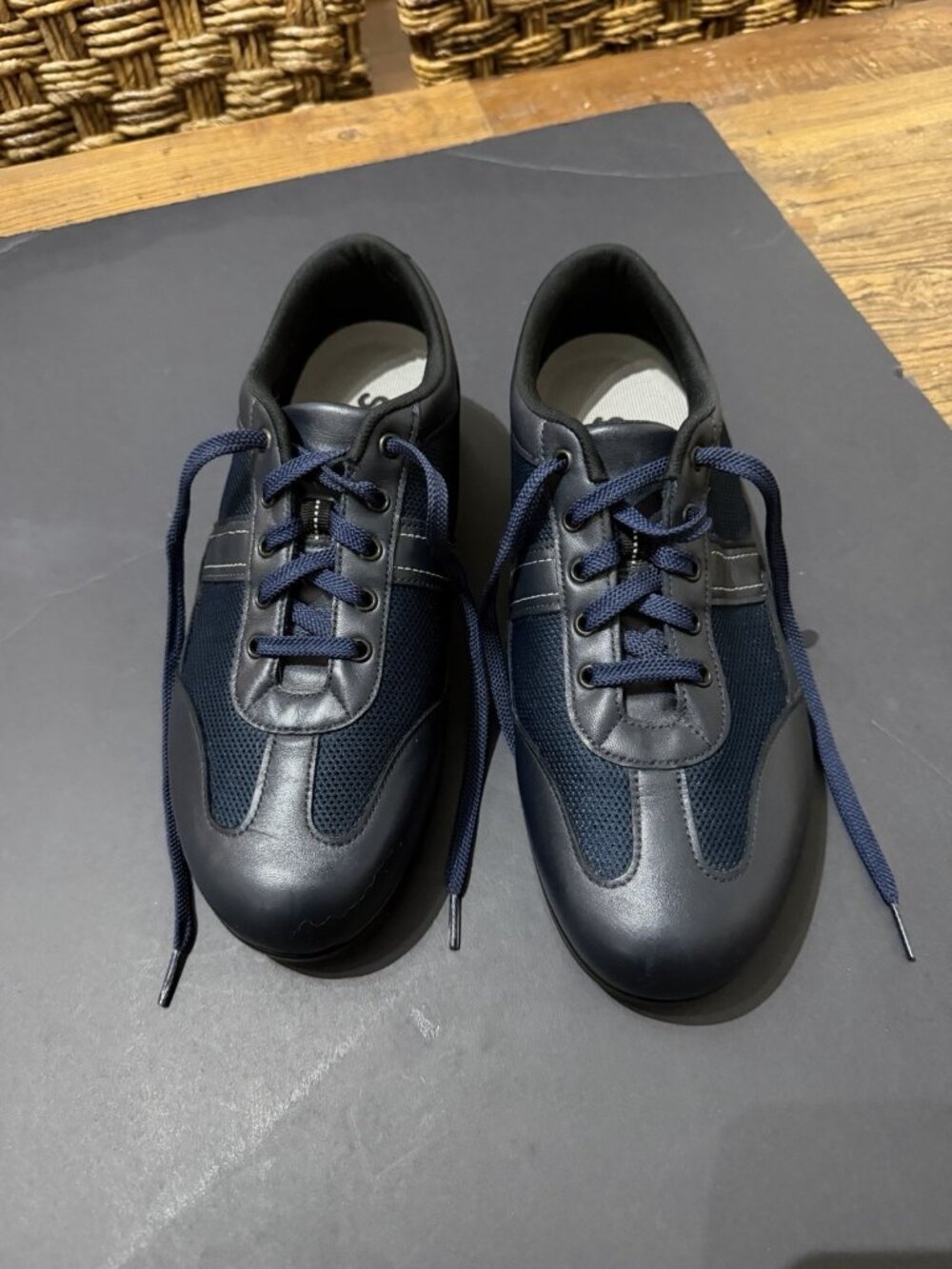 SAS Shoes Womens 11W FT Mesh Comfort Walking Sneakers Blue Leather Mesh